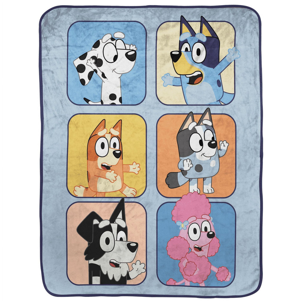 Reversible Sherpa BBC & Friends 40x50 Throw Blanket - Lightweight Plush Warm Blanket for All Seasons Detail