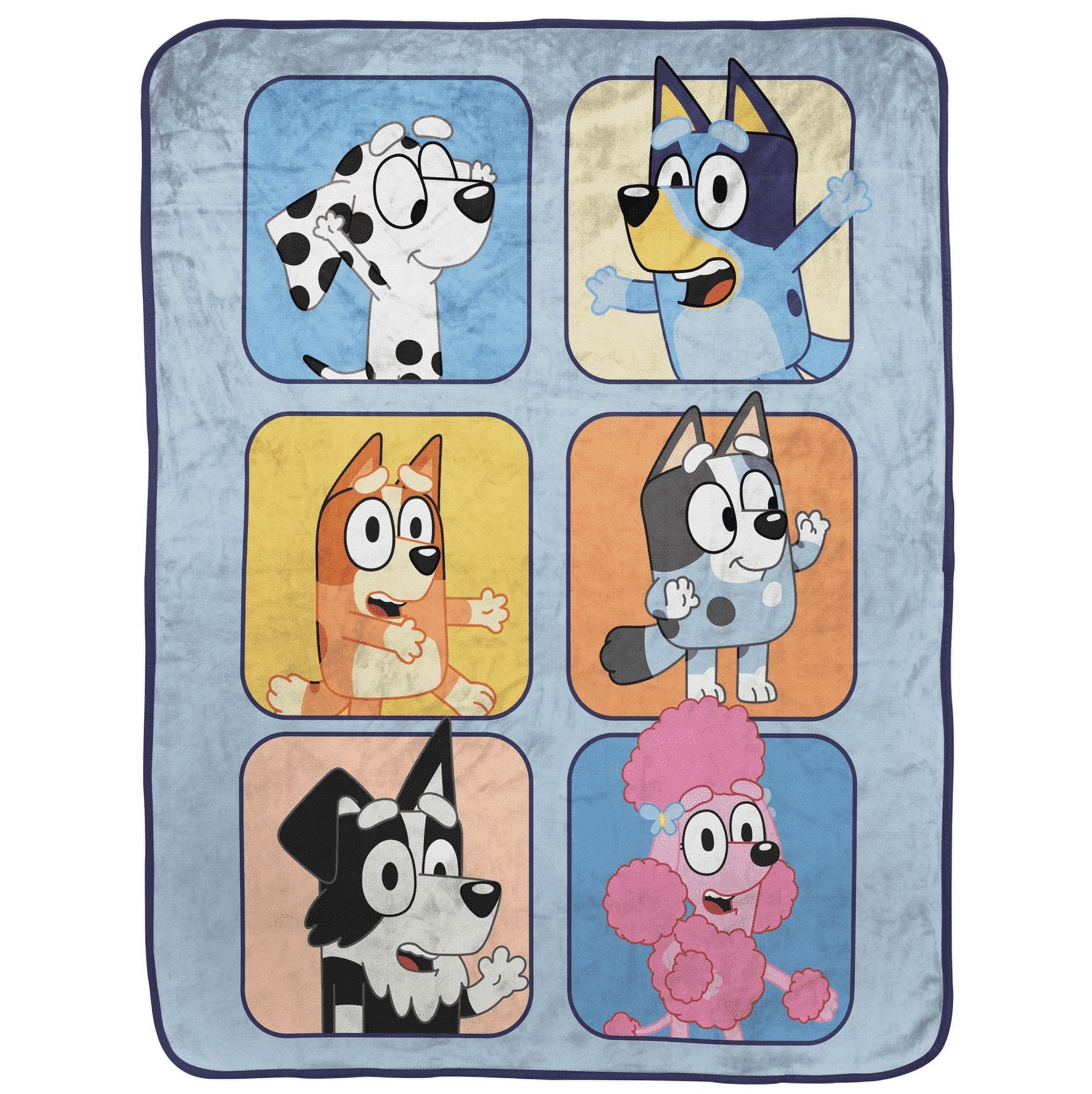 Reversible Sherpa BBC & Friends 40x50 Throw Blanket - Lightweight Plush Warm Blanket for All Seasons Detail