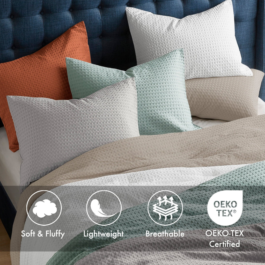 Heavyweight Warmth Comforter Sets Twin/Twin-XL, 2 Piece Soft Bedding Sets, Off-White Comforter Bed Set with Pillow Shams - Luxurious Quilted Duvet Cover Set Detail