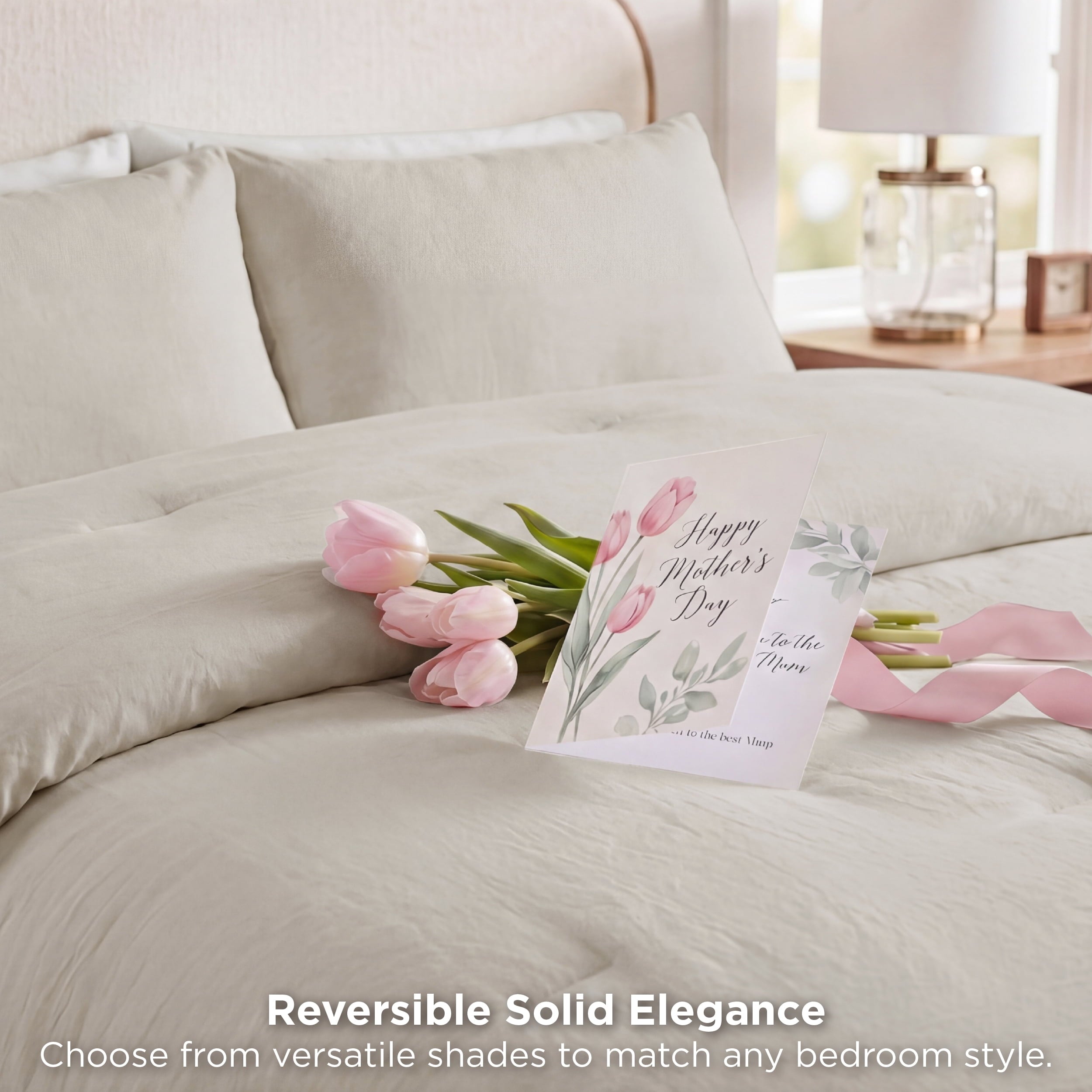 All-Season 3 Pieces Queen Comforter Bedding Set, Beige Bed Comforter Set for All Seasons, 1 Lightweight Prewashed Comforter and ... - Luxurious Quilted Duvet Cover Set Detail