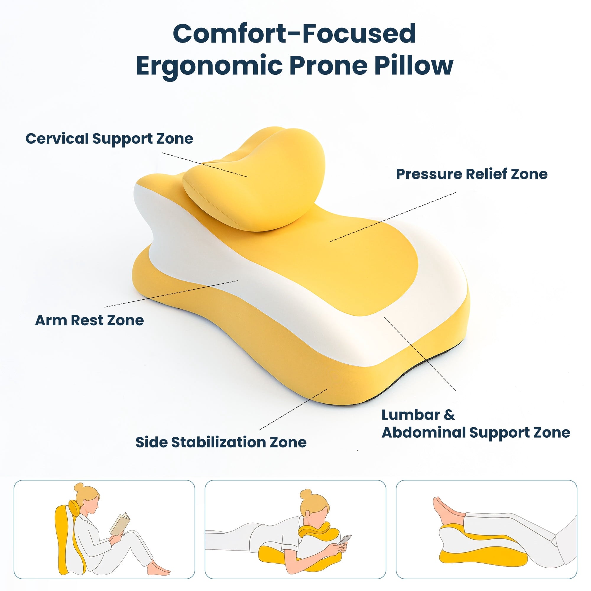 Fluffy Shredded Memory Foam Reading Pillow, Multi-Position Support Bed Pillow for Petite Adults, Reading Tools, Fun Couple Pillows Pr... - Ergonomic Memory Foam Pillow for Neck Pain Support Detail