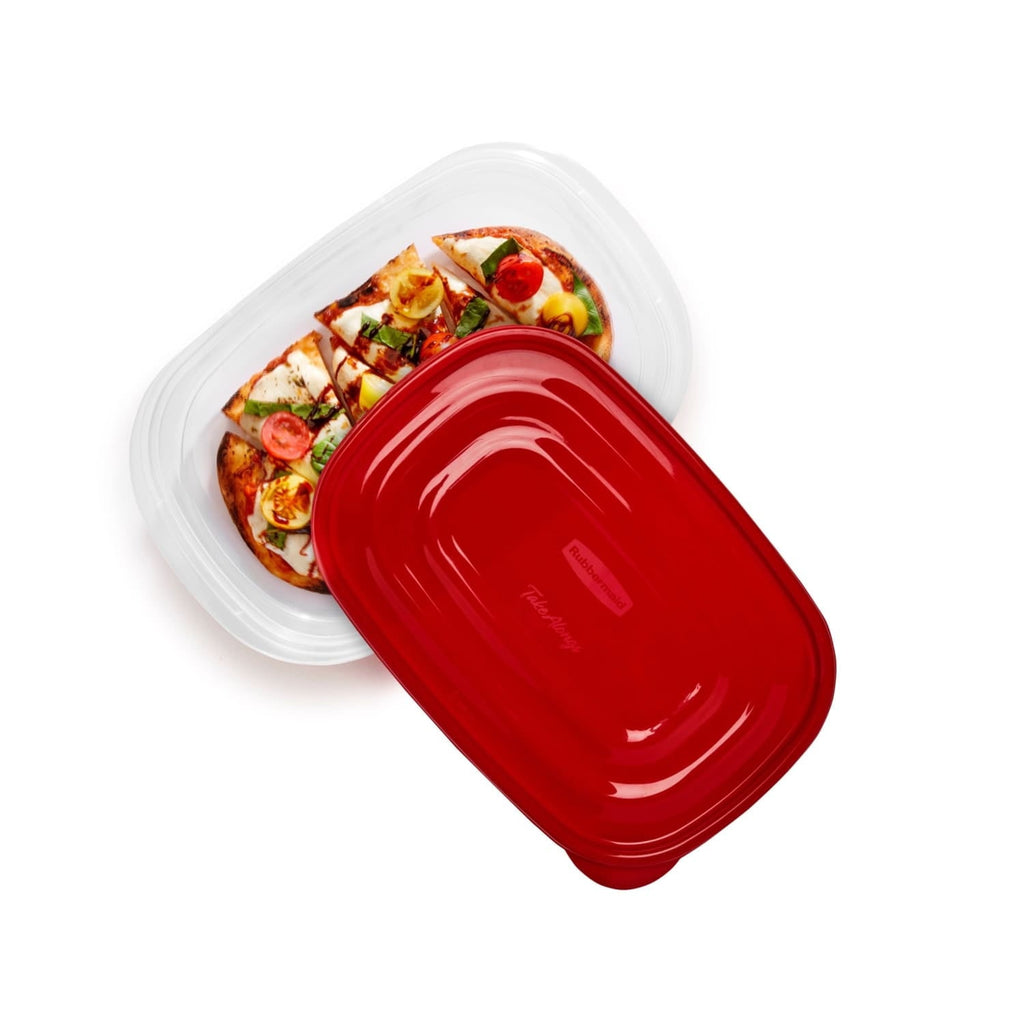 Fun Food Fidget 4.0-Cup Rectangle Food Storage Containers, Ruby Red, 3 pack - Playful Star & Heart Shaped Geometric NeeDoh Detail