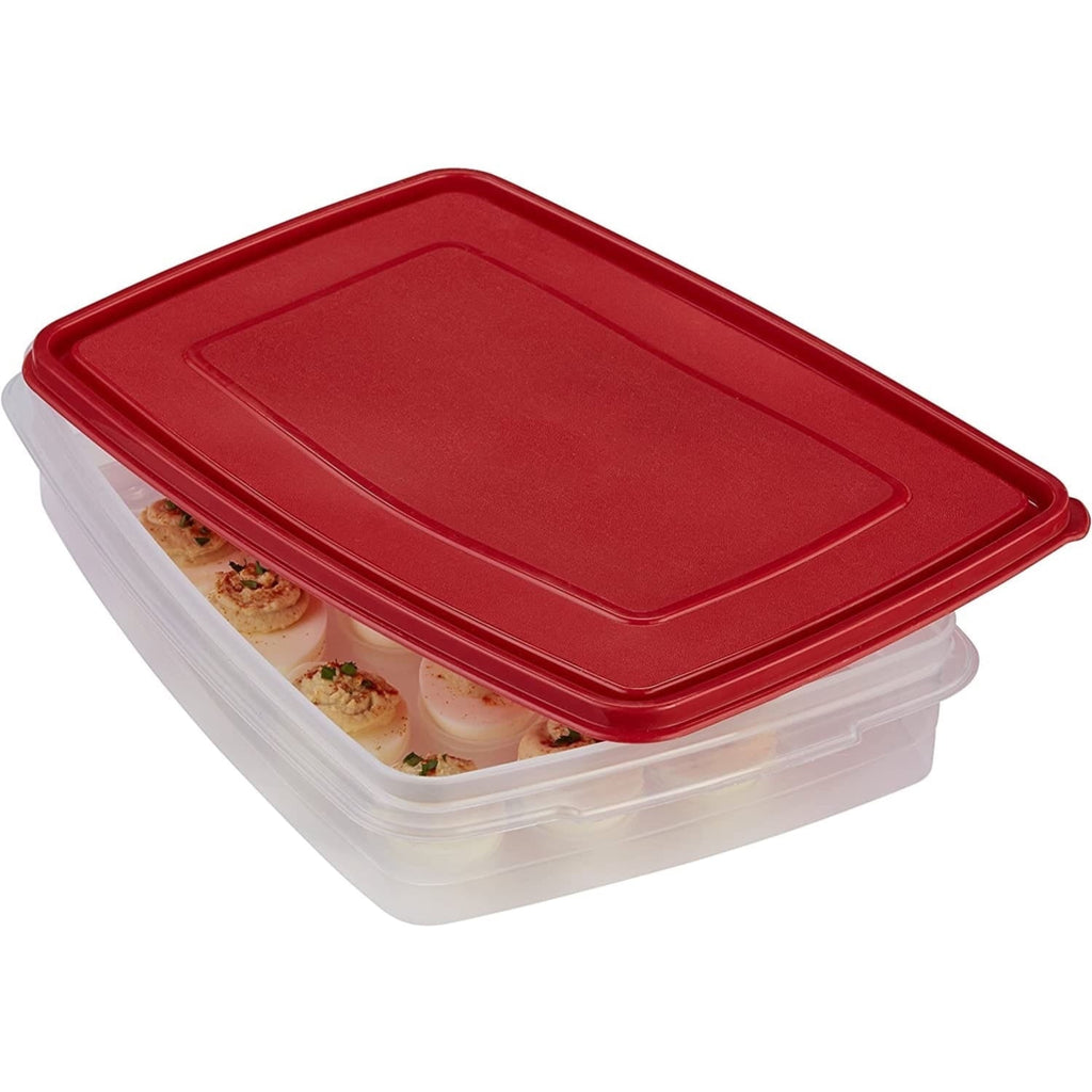 Sweet Treat Shaped Egg Keeper Food Storage Container, Clear/Red, 1 Count - Fun Food Fidget Cookie Squishable Toy Detail