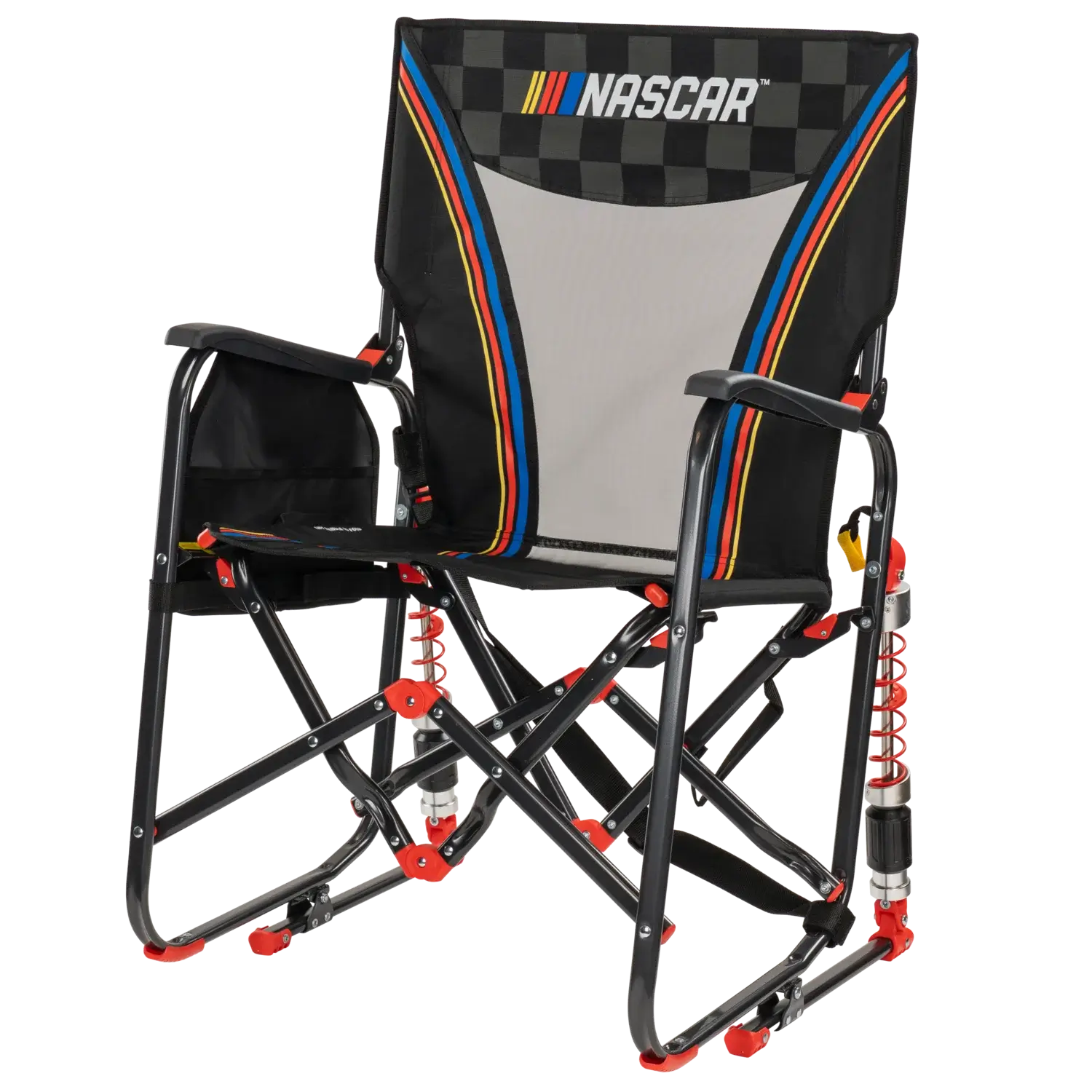 Patented Spring-Action Adjustable Rocker - NASCAR - Choice 899 - RoadTrip Rocker Smooth Motion Camp Chair Detail