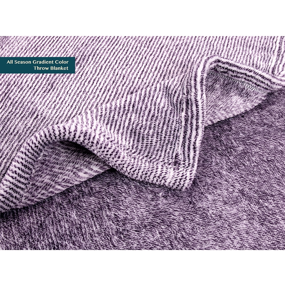Super Soft Flannel Flannel Fleece Ombre Throw Blanket for Couch | Super Soft Cozy Microfiber Couch Blanket | Gradient Decorative Accent ... - Super Soft Reversible Sherpa Flannel Blanket Detail