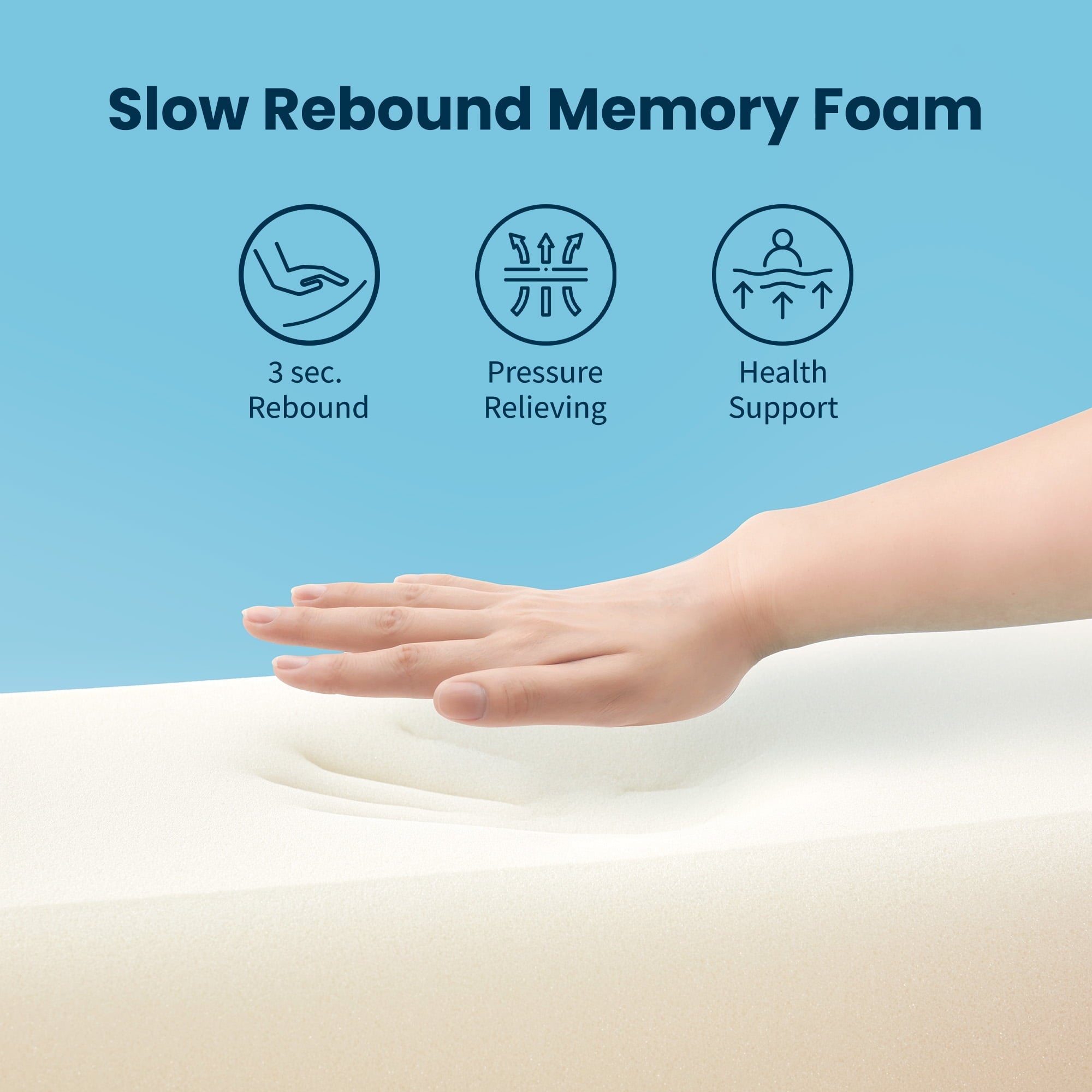 Orthopedic Support Standard Cooling Memory Foam Pillow, Ergonomic Adjustable Orthopedic Contour Bed Pillows Neck Support for Side Back S... - Hotel Quality Plush Sleeping Pillows Detail