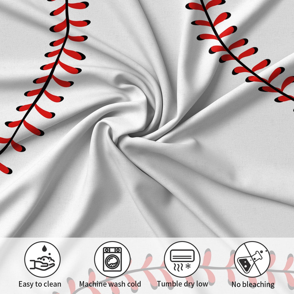Ultra-Soft Baseball Sheet Set Sports Theme Bedding Set for Kids 3D Baseball Pattern Bed Sheets Baseball Games Bed Sheet Set Room... - Luxury Bed Sheet Set with Deep Pockets Detail