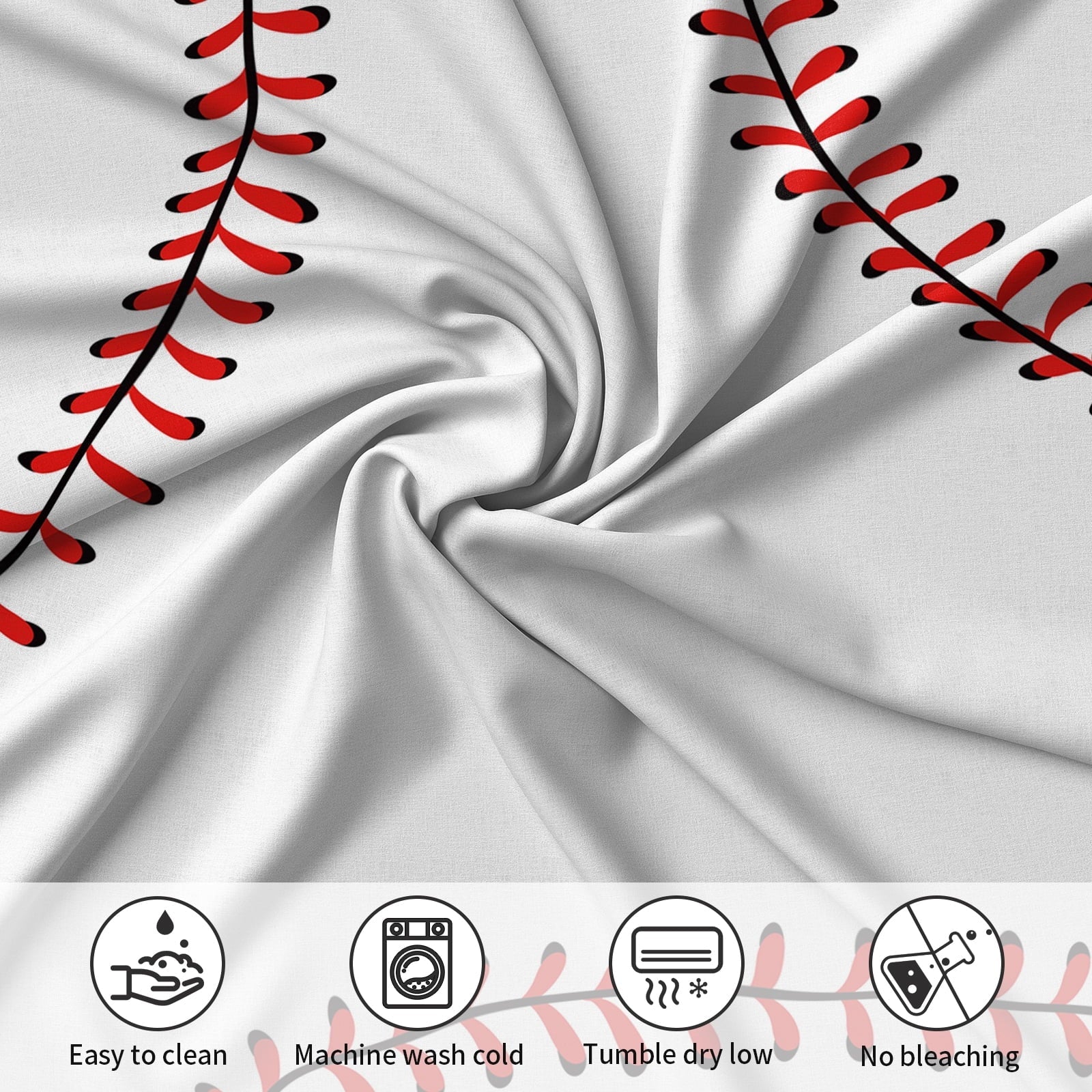 Ultra-Soft Baseball Sheet Set Sports Theme Bedding Set for Kids 3D Baseball Pattern Bed Sheets Baseball Games Bed Sheet Set Room... - Luxury Bed Sheet Set with Deep Pockets Detail