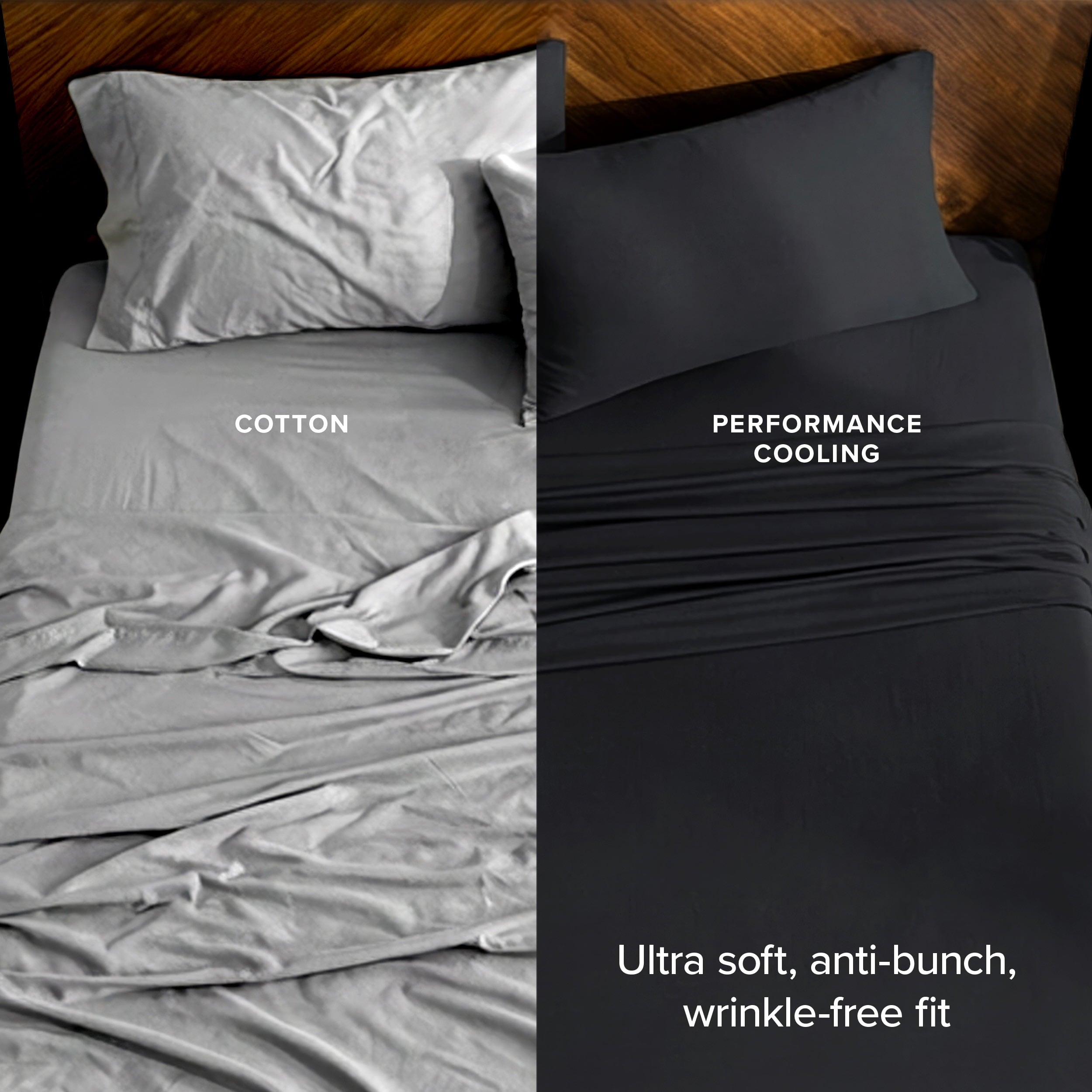 Premium Egyptian Cotton Cooling Performance Jersey Knit Stretch Sheet Set, Moisture-Wicking & Breathable, 4-Way Stretch Bed Sheets, Envelope ... - Breathable Egyptian Cotton Flat & Fitted Sheets Detail