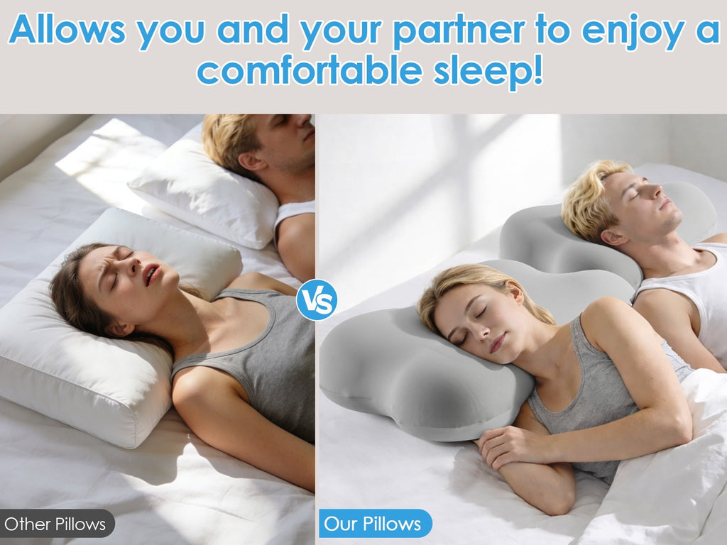 Hotel Collection Cervical Pillow Orthopedic Cervical Pillow for Neck Pain Relief, Memory Foam Bed Pillow with Pillowcase, Contour Bed ... - Decorative Throw Pillow Cushion for Sofa & Bed Detail