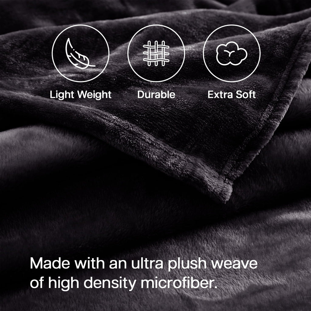 Cozy Fleece Microplush Fleece Blanket Cozy for Bed and Throw Cozy for Bed and Throw 310 GSM Soft Microfiber Lightweight Warm Fluf... - Super Soft Reversible Sherpa Flannel Blanket Detail