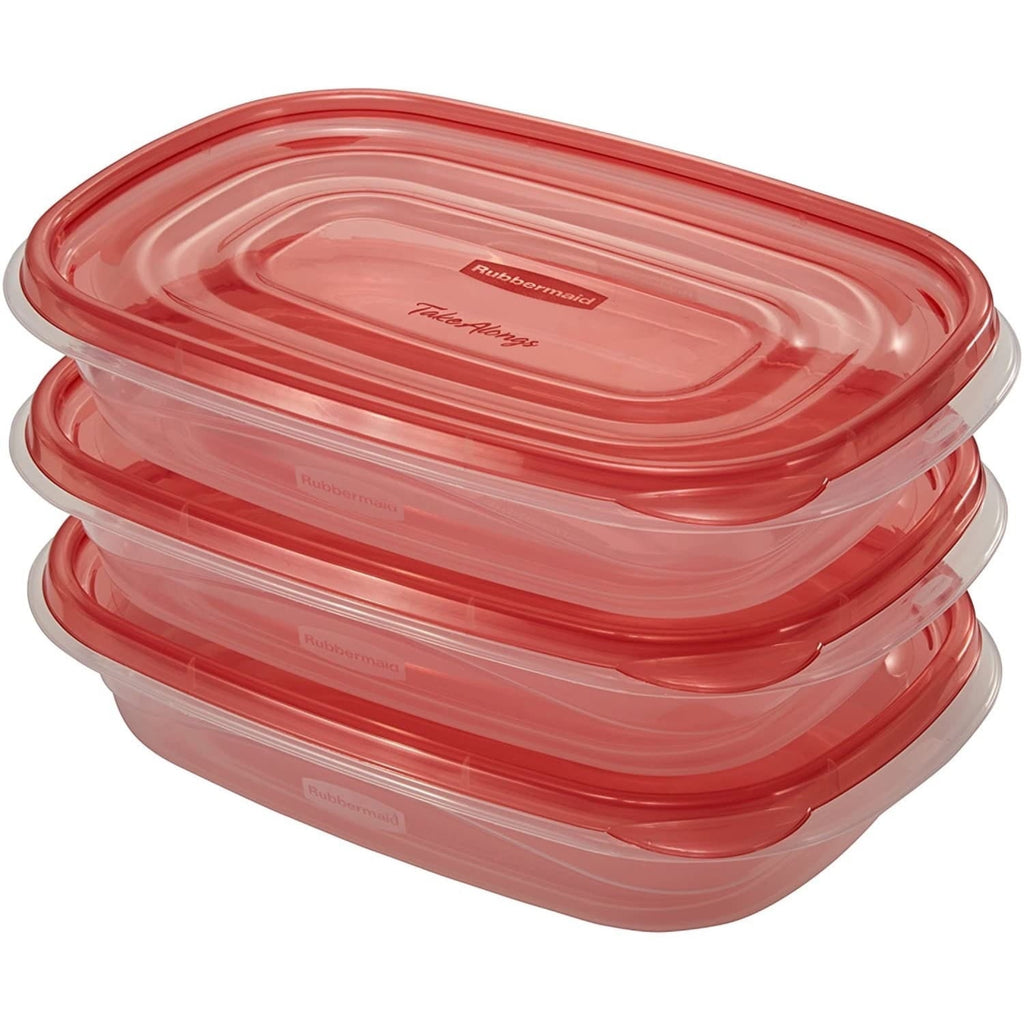Fun Food Fidget 4.0-Cup Rectangle Food Storage Containers, Ruby Red, 3 pack - Playful Star & Heart Shaped Geometric NeeDoh Detail
