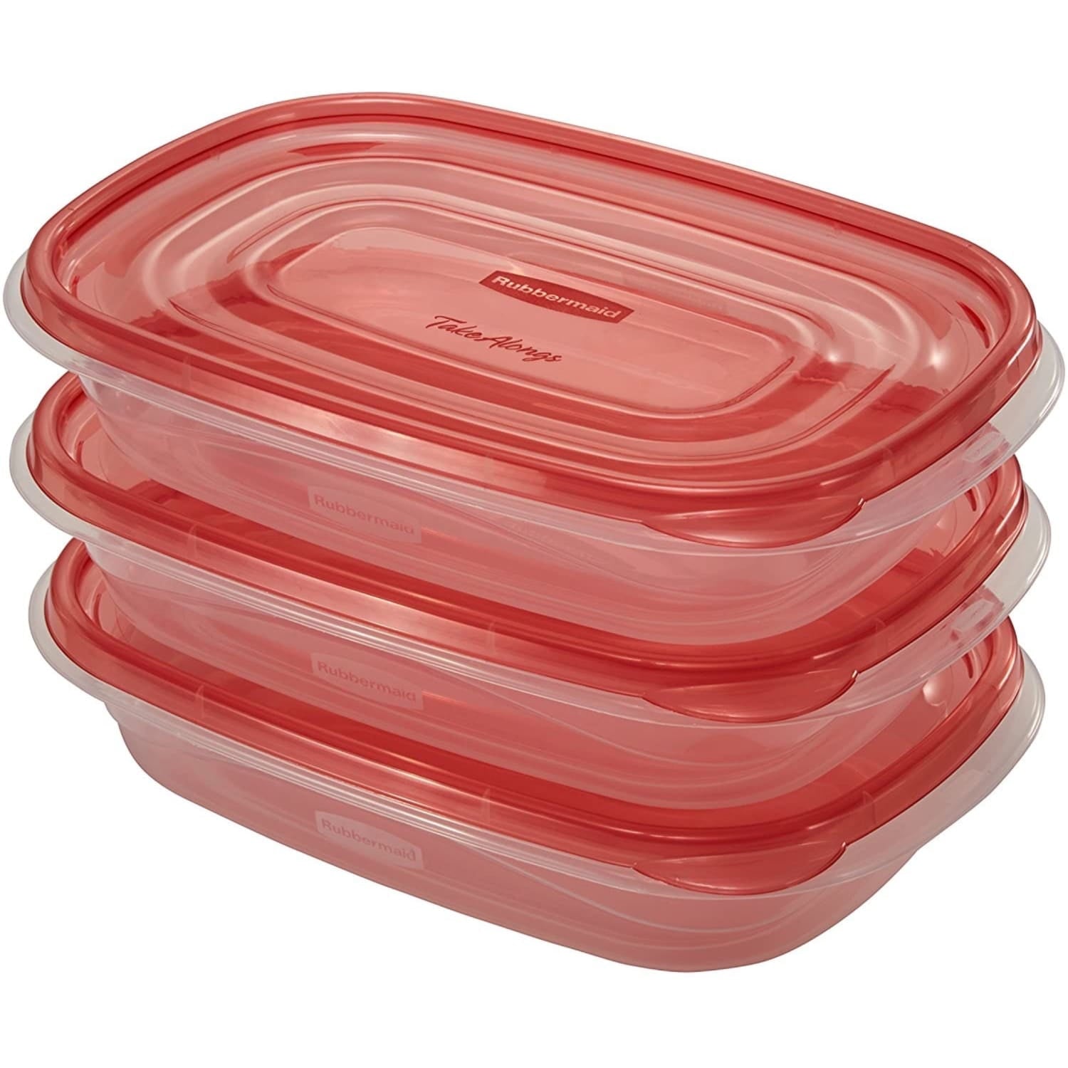 Fun Food Fidget 4.0-Cup Rectangle Food Storage Containers, Ruby Red, 3 pack - Playful Star & Heart Shaped Geometric NeeDoh Detail