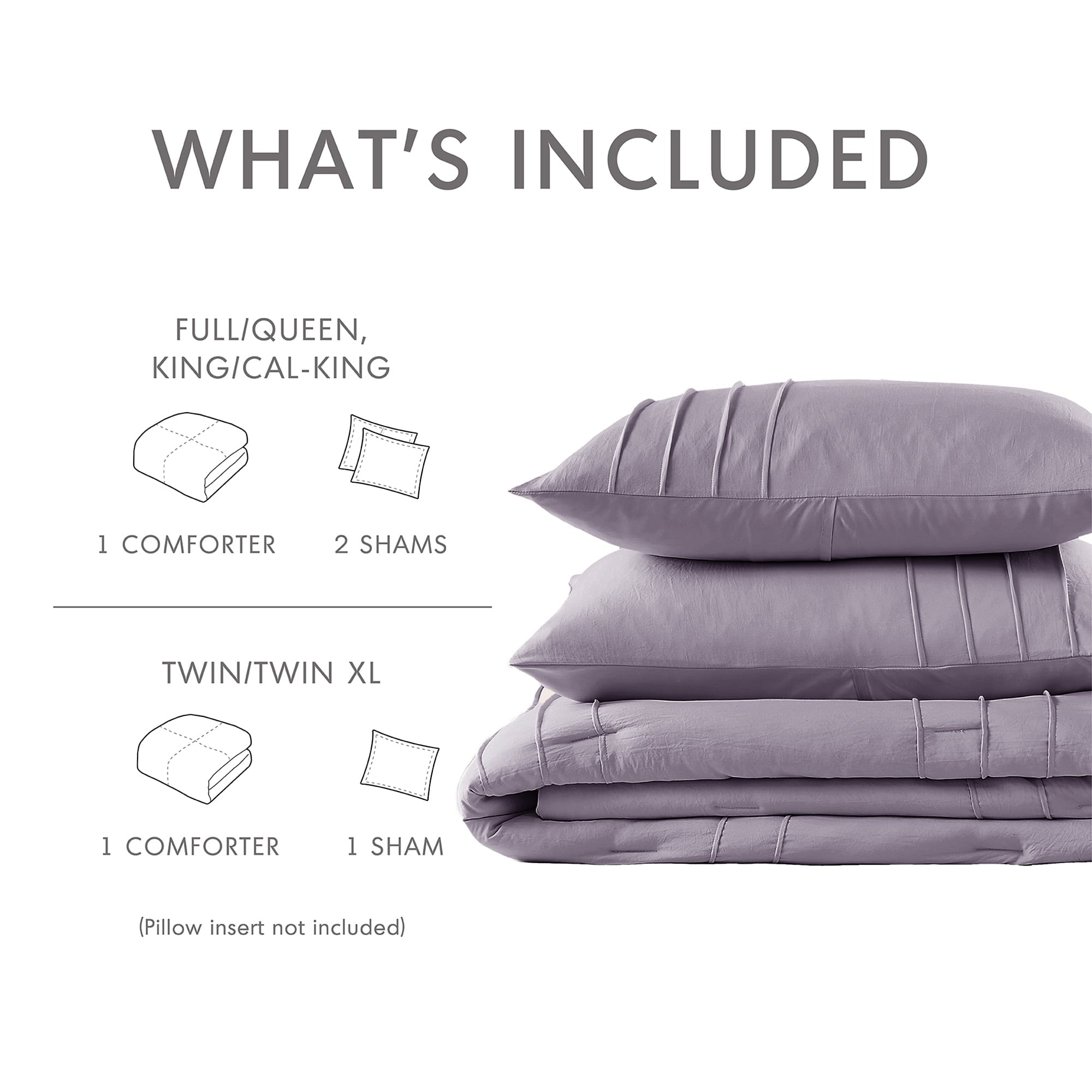 All-Season Full/Queen Comforter Set, Boho 3-Piece Pintuck Stitching Bedding Set, Soft Washed Pleated Bed Sets with Pillow Shams,... - Cloud-Like Soft Lightweight Bed Comforter Detail