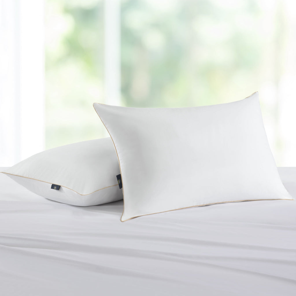 Decorative Plump pedic Bounce Back Standard/Queen Bed Pillow, Hypoallergenic Fill - Hotel Quality Plush Sleeping Pillows Detail
