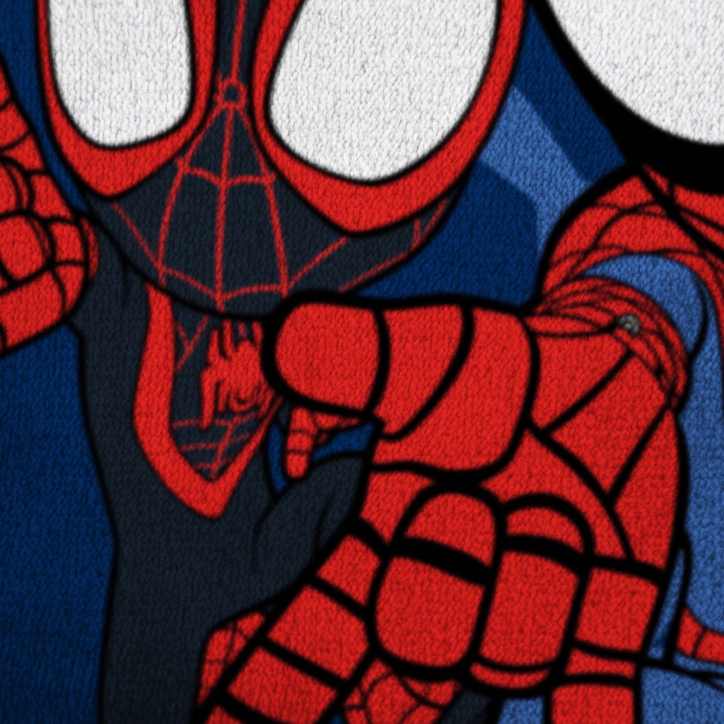 Cozy Fleece Spidey and His Amazing Friends Kids Plush Twin/Full Blanket, 62 x 90, Microfiber, Blue and Red - Luxury Knitted Decorative Throw Blanket with Fringes Detail