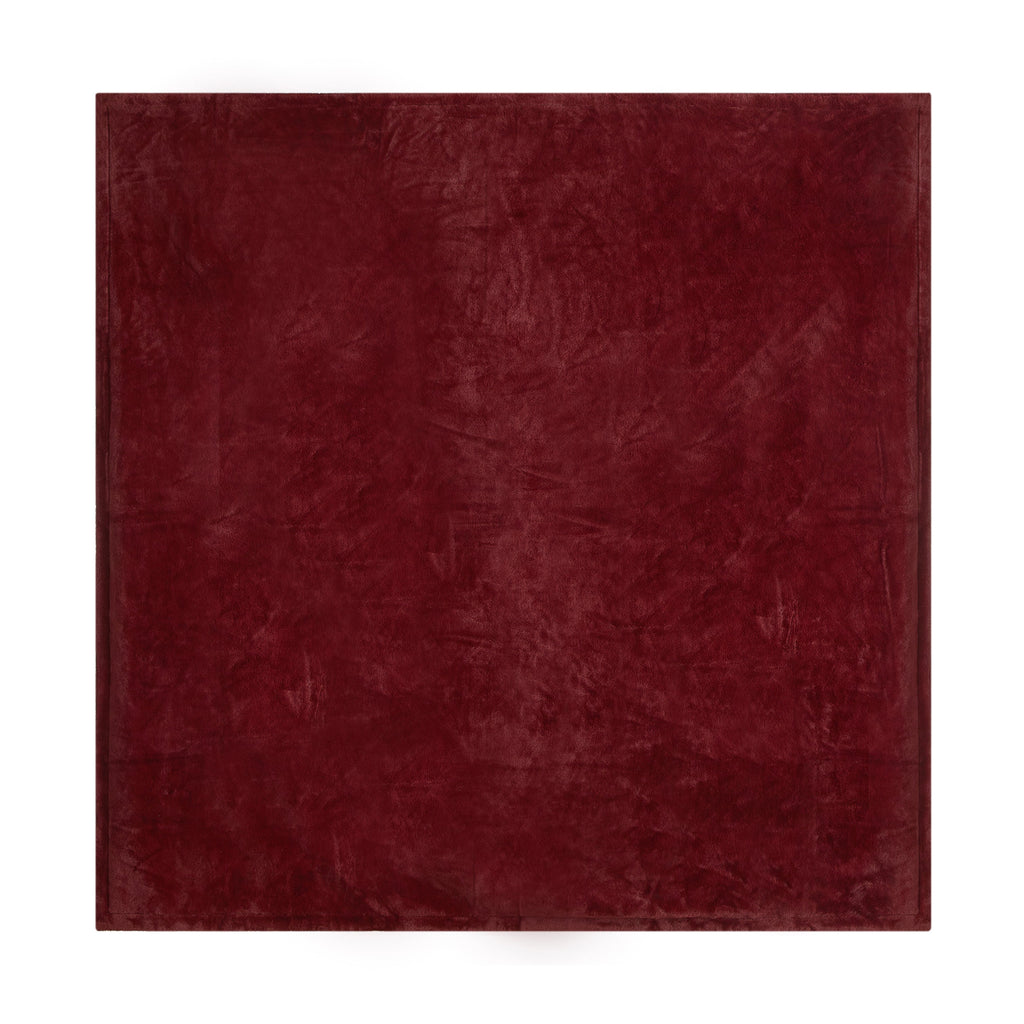 Decorative Knitted Cozy Faux Fur Super Soft luxury Blanket, Full/Queen, Luscious Merlot - Luxury Knitted Decorative Throw Blanket with Fringes Detail