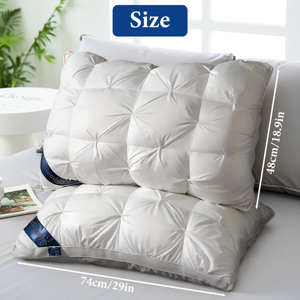 Orthopedic Support 2-Pack Luxurious Hotel-Quality ,Resistant to Flattening, All-Season,White - Orthopedic Shredded Foam Bed Pillow Set Detail