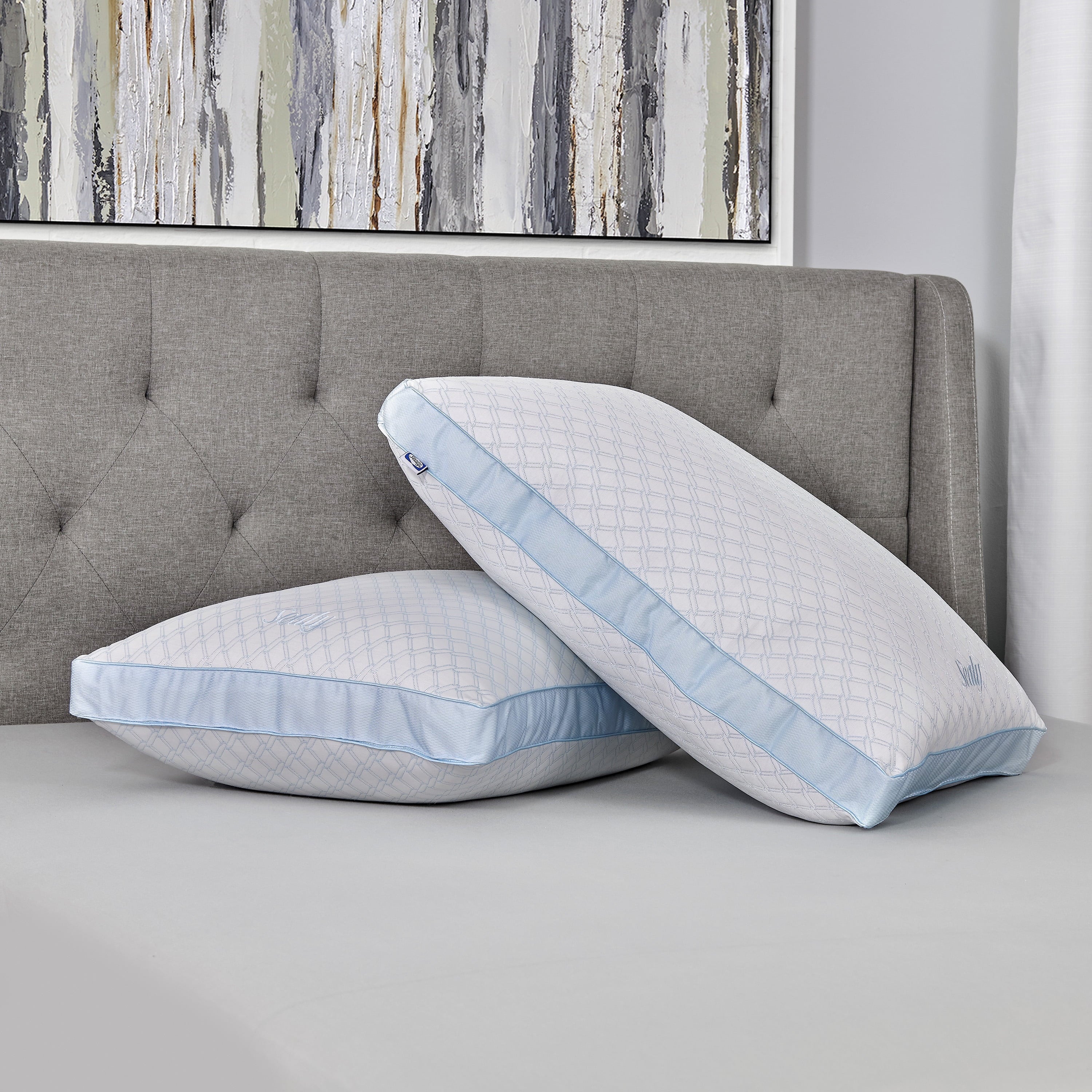 Orthopedic Support Cooling Performance Odor Neutralizing Extra Firm Support Machine Washable Pillow, King - Orthopedic Shredded Foam Bed Pillow Set Detail