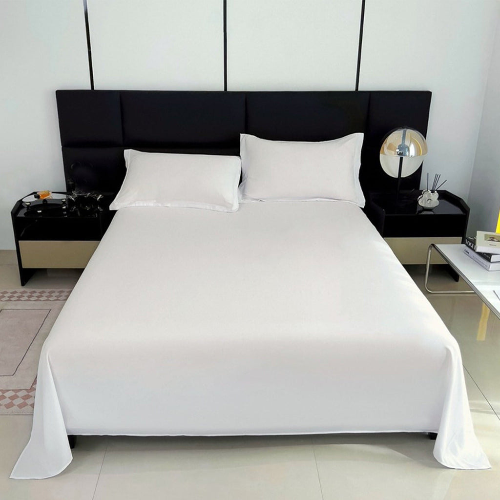 Breathable Luxury Color Twin Size Flat Sheet - Hotel Quality Top Flat Bed Sheet Only, Ultra Soft, Comfy, Breathable & Cooling - Fade & ... - Cooling Hotel Quality Bedding Sheets and Pillowcases Detail