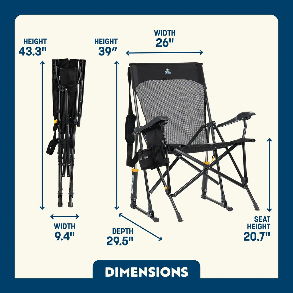 Premium All-Weather BreezeRocker - Choice 504 - Freestyle Rocker Portable Outdoor Folding Chair Detail