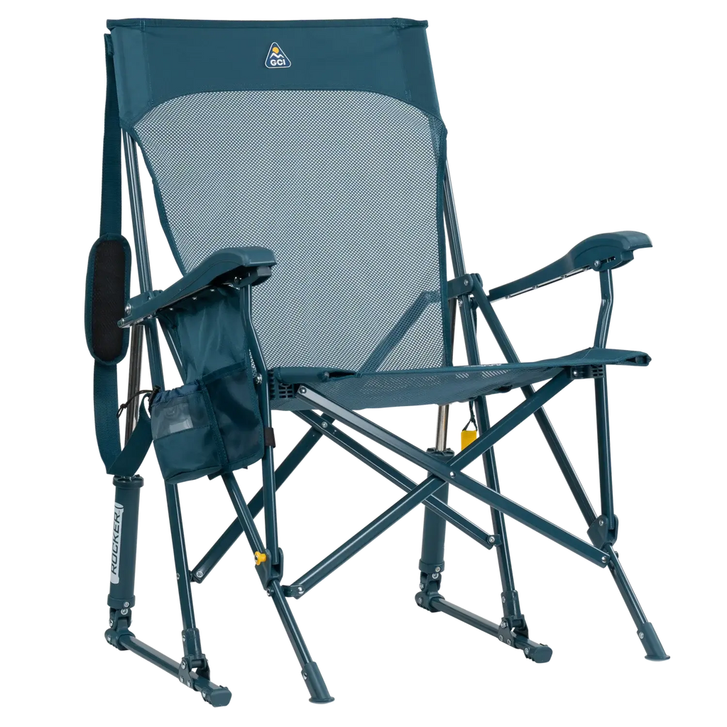 Premium All-Weather BreezeRocker - Choice 504 - Freestyle Rocker Portable Outdoor Folding Chair - Teal