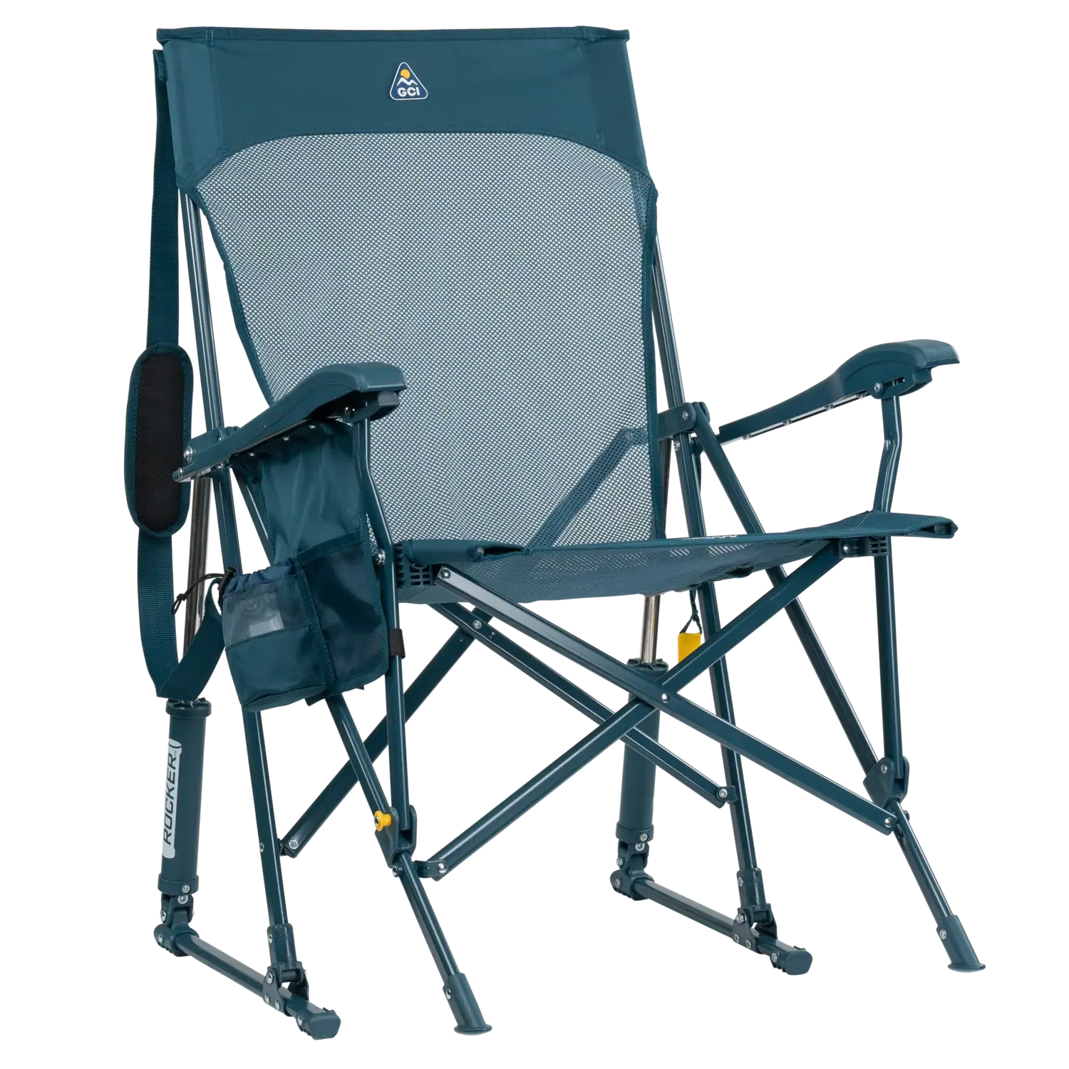 Premium All-Weather BreezeRocker - Choice 504 - Freestyle Rocker Portable Outdoor Folding Chair - Teal