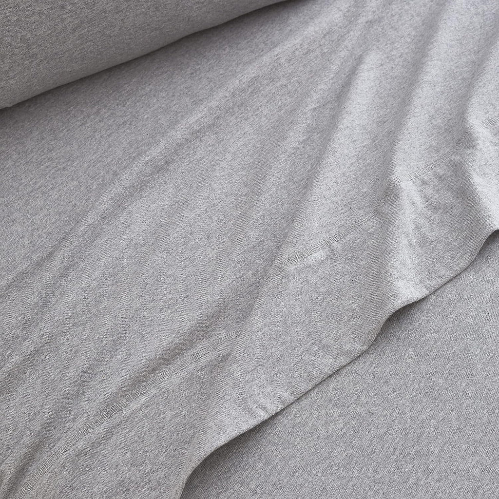 Wrinkle-Resistant Jersey Knit Full Size Sheets 4pc|100% T-Shirt Cotton Blend Super Soft Breathable Jersey Sheets Full Size Bed, Stretch... - Premium Ultra-Soft Pillowcase Pair for Sleeping Detail