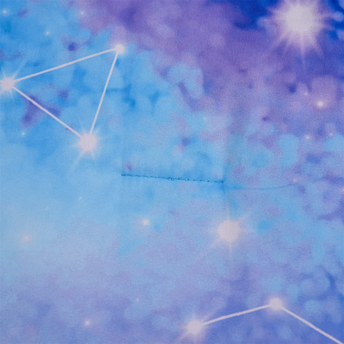Luxurious Quilted Tie Dye Constellation Ombre Comforter Set Twin Gradient Galaxy Bedding Set Blue Purple - Hypoallergenic Ultra-Fluffy Quilt for Winter Detail