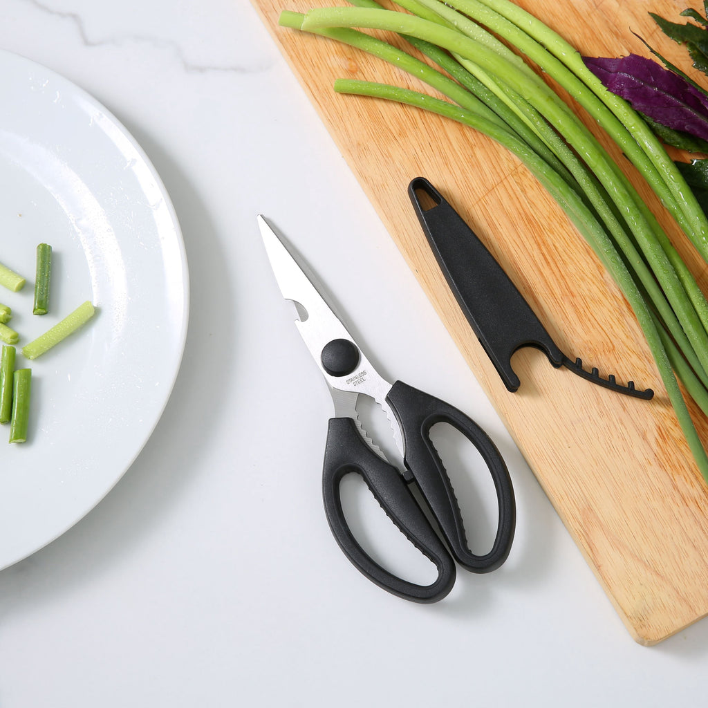 Ergonomic Manual Stainless Steel Multi-Purpose 8.6in Kitchen Shears - Innovative Kitchen Helper for Modern Cooking Detail