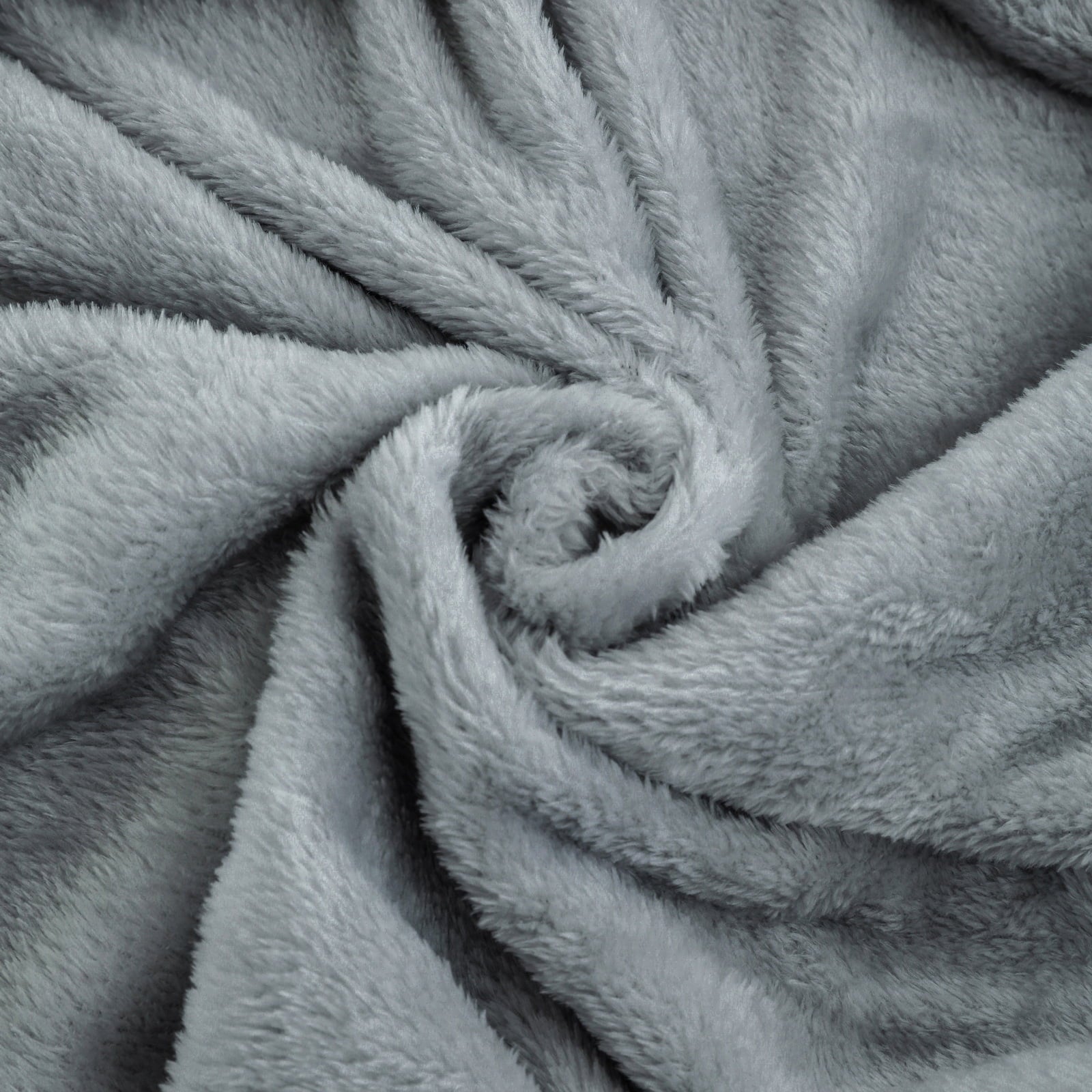 Cozy Fleece Super Soft Plush Blanket, Gray, Twin, Adult/Teen - Luxury Knitted Decorative Throw Blanket with Fringes Detail