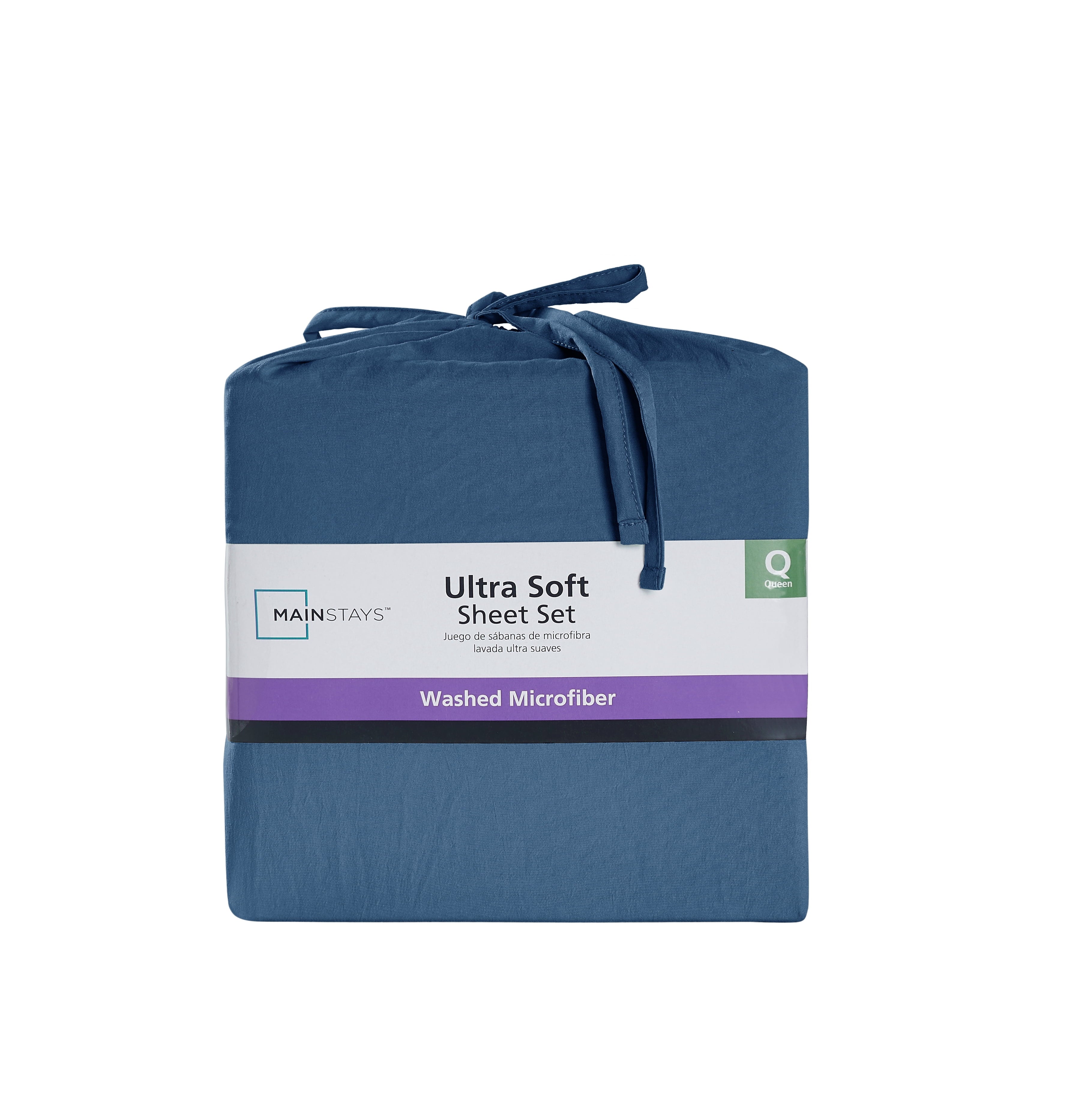 Premium Egyptian Cotton Ultra Soft Microfiber Bed Sheet Set, Twin-XL, Indigo, 3 Piece - Breathable Egyptian Cotton Flat & Fitted Sheets Detail
