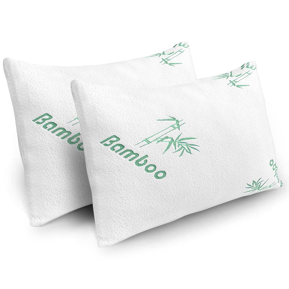 Orthopedic Support Memory Foam Pillows Queen Size Set of 2 - Cooling Bed Pillows for Sleeping - Back, Stomach, Side Sleeper Soft, Comfy ... - Decorative Throw Pillow Cushion for Sofa & Bed Detail