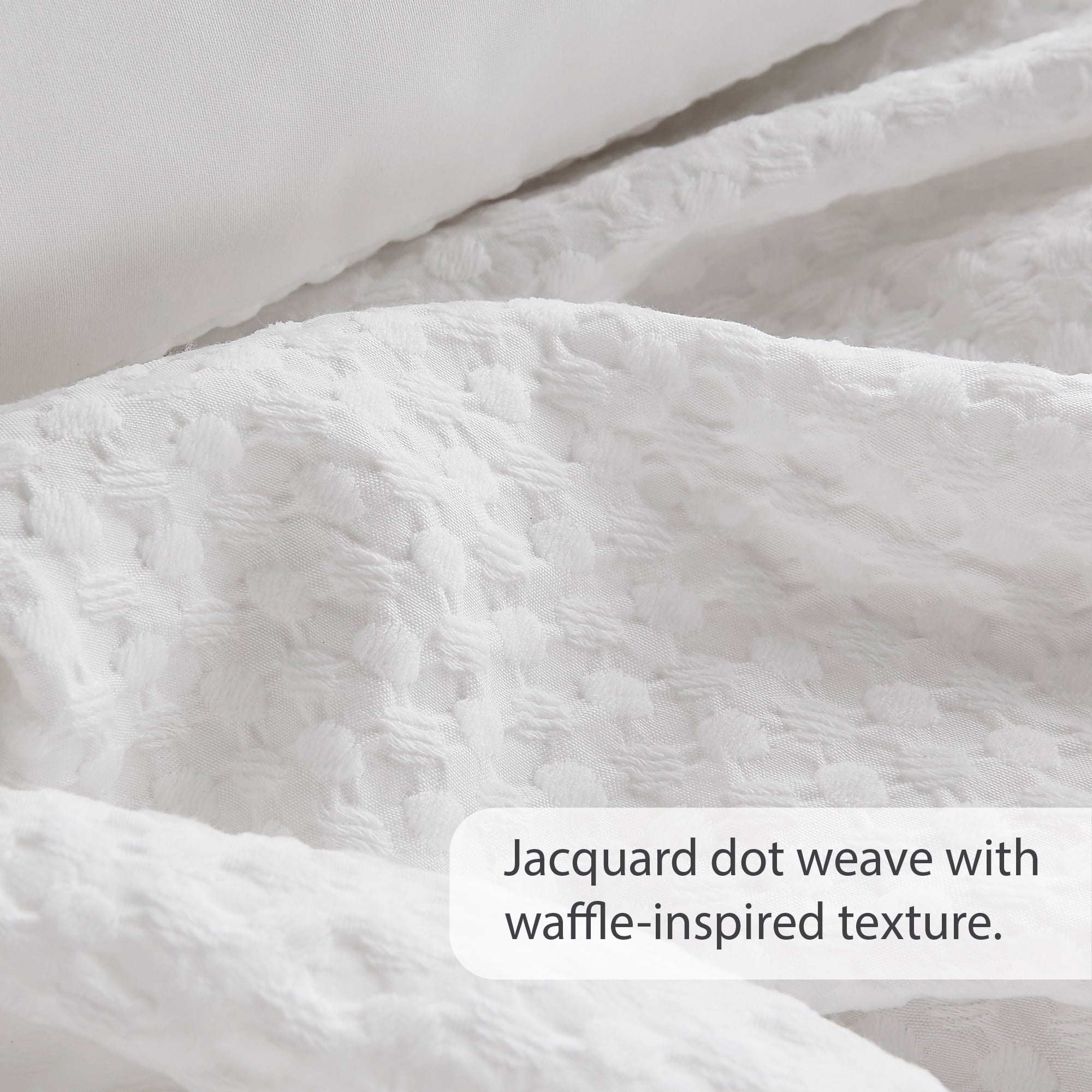 Heavyweight Warmth Comforter Sets Twin/Twin-XL, 2 Piece Soft Bedding Sets, Off-White Comforter Bed Set with Pillow Shams - Luxurious Quilted Duvet Cover Set Detail