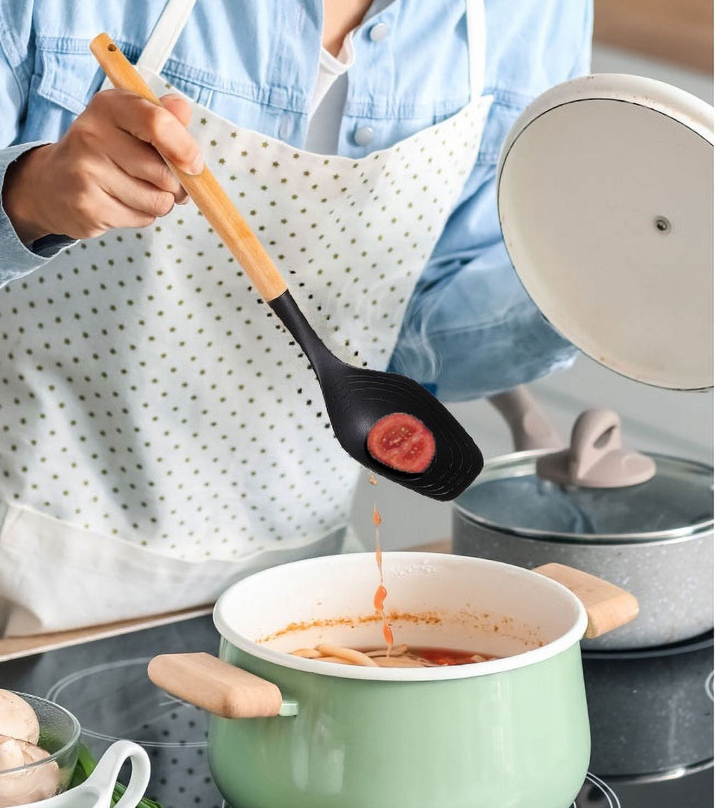 Durable Steel with Bamboo Handle, Ideal for Cooking , 13in L - Heavy Duty Stainless Steel Kitchen Shears Detail