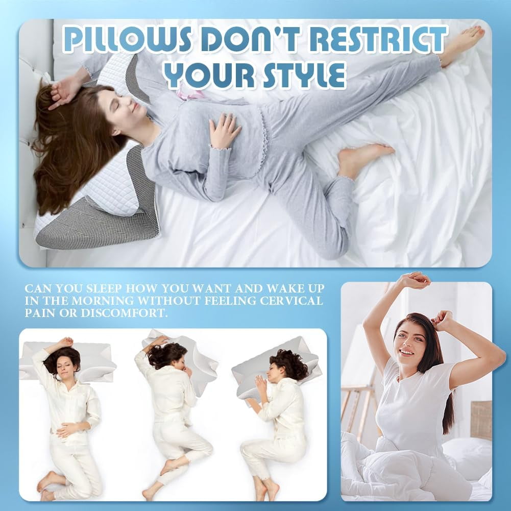 Orthopedic Support Airway Pro Sleep Apnea Pillow, Airway Pro Cervical Pillow - All-Night Neck Support, Ergonomic Pillows for All Sleepin... - Decorative Throw Pillow Cushion for Sofa & Bed Detail