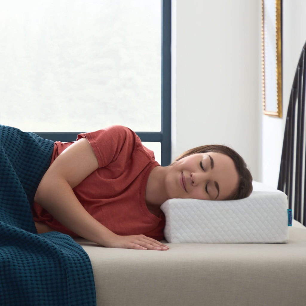 Ergonomic Memory Foam Standard Pillow for Side Sleepers, Cooling Technology and Removable Cover - Orthopedic Shredded Foam Bed Pillow Set Detail