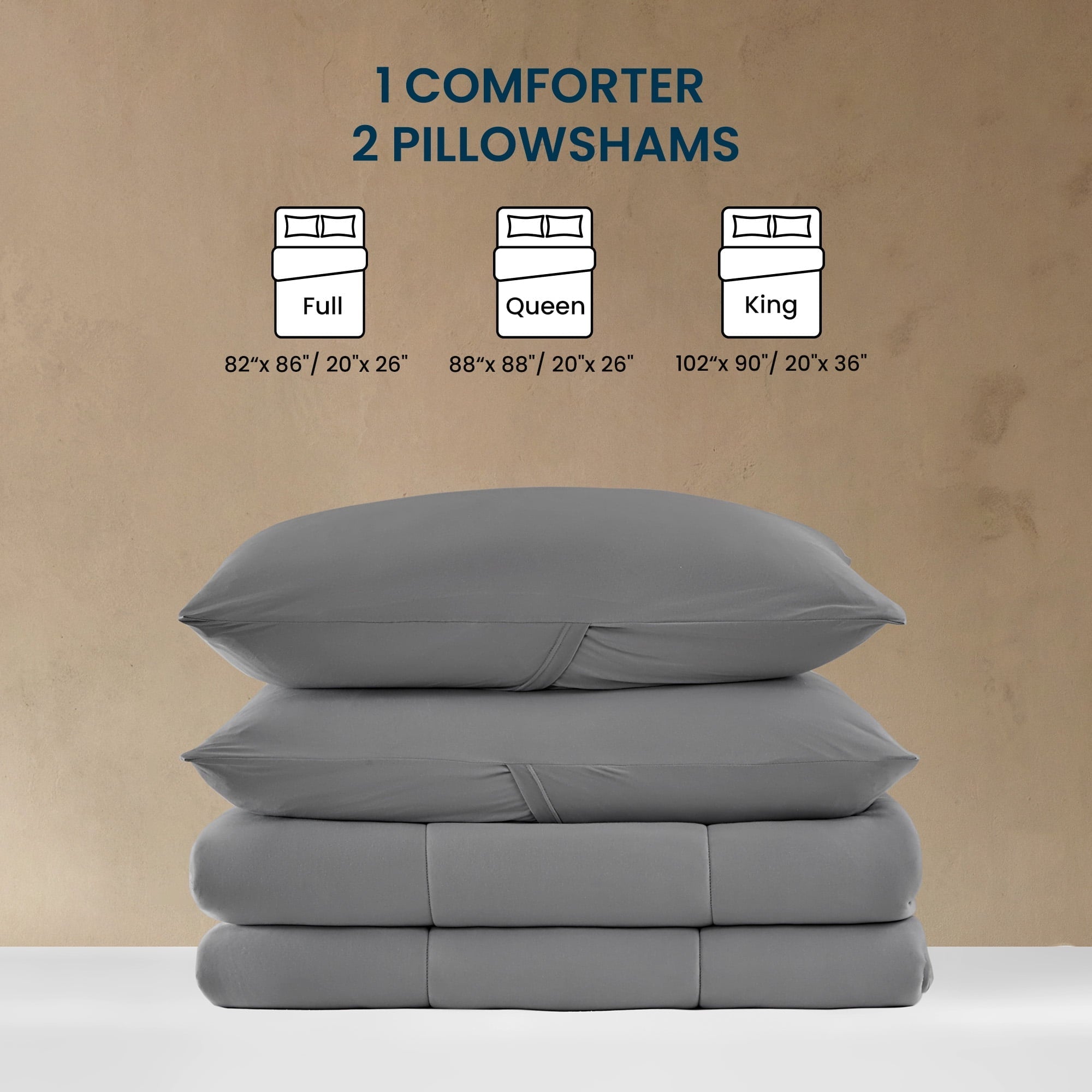 Hypoallergenic Cloud 3 Pieces Jersey Knit Bedding Sets with 1 Comforter and 2 Pillow Shams, Soft and Breathable Comforter Set with Women, ... - Hypoallergenic Ultra-Fluffy Quilt for Winter Detail