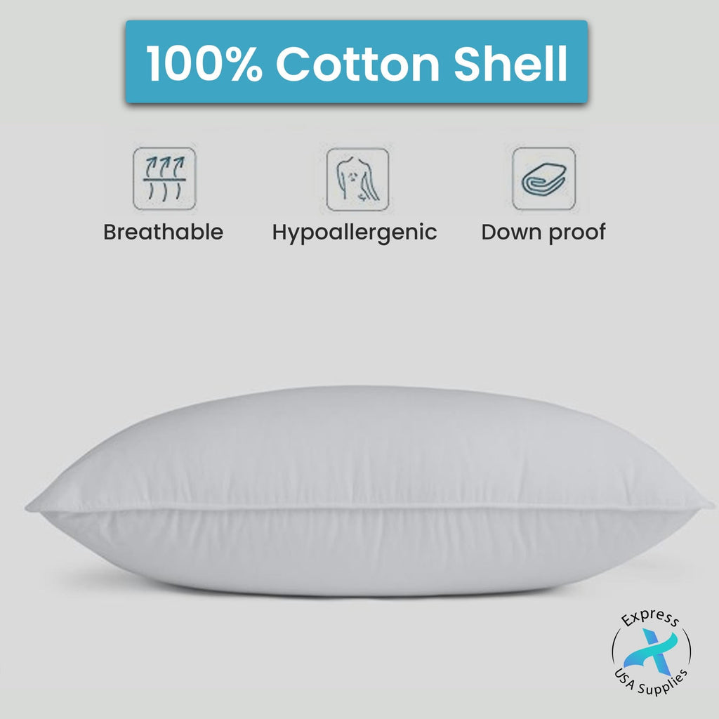 Fluffy Shredded 2-Pack Standard Bed Pillows – Soft, Breathable & Hypoallergenic for Better Sleep - Orthopedic Shredded Foam Bed Pillow Set Detail