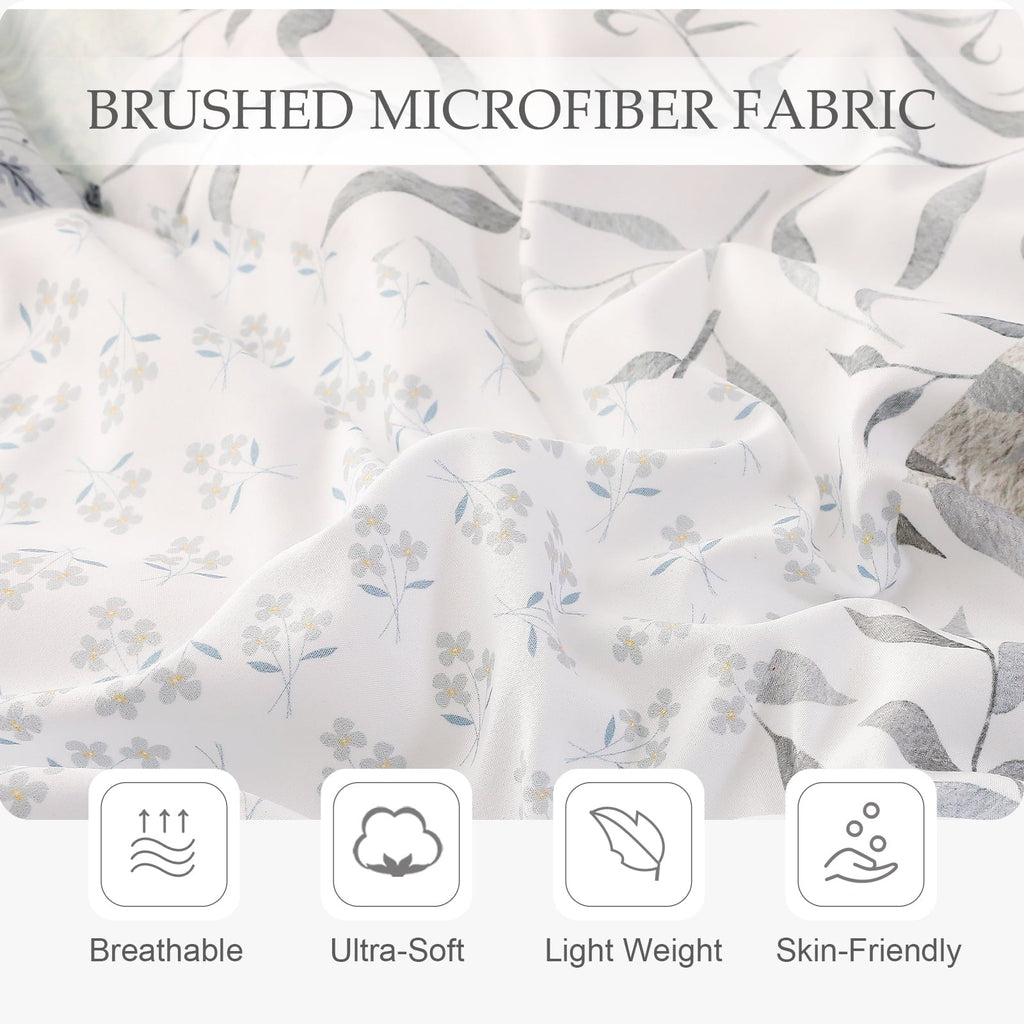 All-Season 3-Piece Patchwork King Size Comforter Set, Microfiber Bedding Down Alternative Comforter for All Seasons with 2 Pillo... - Cloud-Like Soft Lightweight Bed Comforter Detail