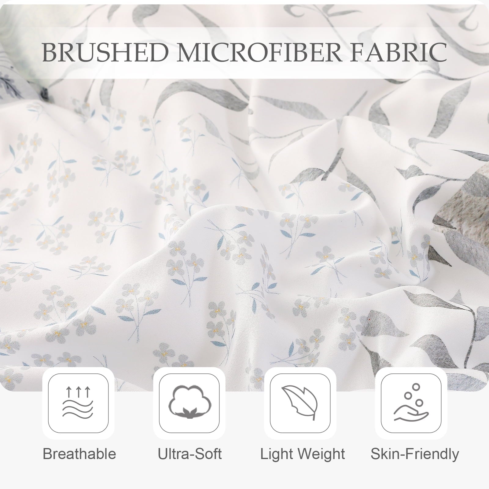 All-Season 3-Piece Patchwork King Size Comforter Set, Microfiber Bedding Down Alternative Comforter for All Seasons with 2 Pillo... - Cloud-Like Soft Lightweight Bed Comforter Detail