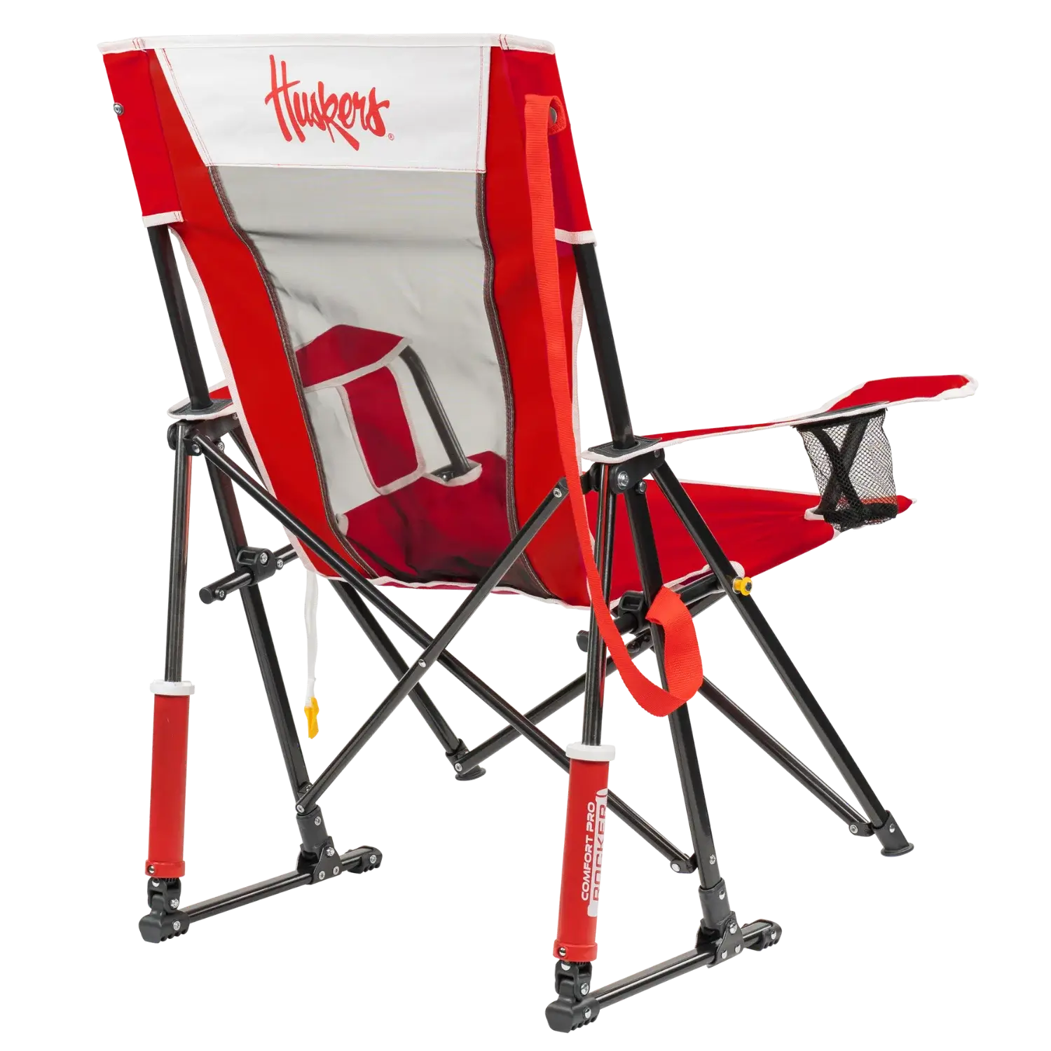Smooth Motion College Comfort Pro Rocker - Nebraska Cornhuskers - Choice 161 - Freestyle Rocker Portable Outdoor Folding Chair Detail