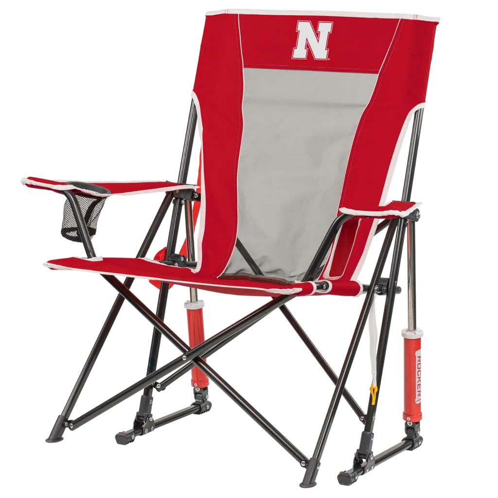 Smooth Motion College Comfort Pro Rocker - Nebraska Cornhuskers - Choice 161 - Freestyle Rocker Portable Outdoor Folding Chair Detail
