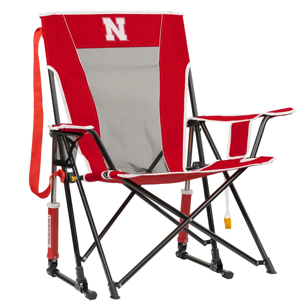 Smooth Motion College Comfort Pro Rocker - Nebraska Cornhuskers - Choice 161 - Freestyle Rocker Portable Outdoor Folding Chair - Default Title