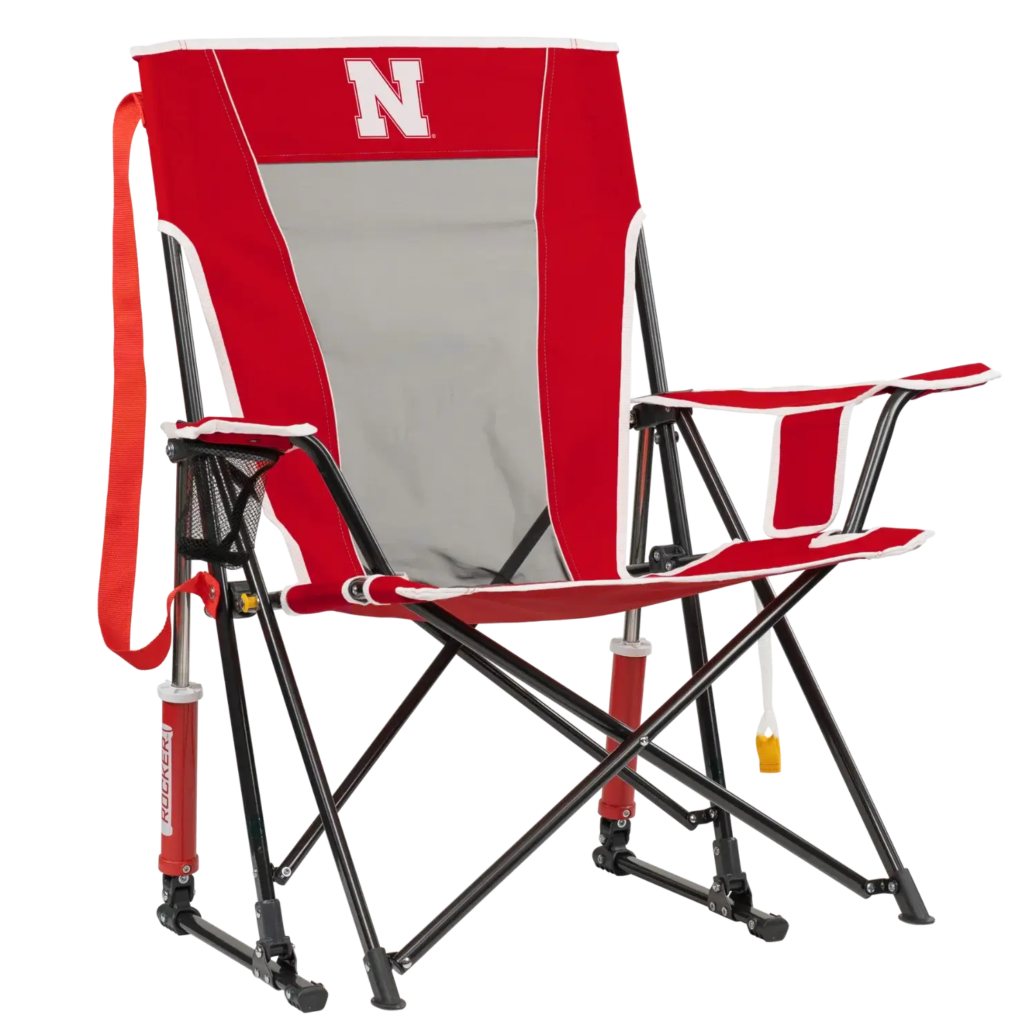 Smooth Motion College Comfort Pro Rocker - Nebraska Cornhuskers - Choice 161 - Freestyle Rocker Portable Outdoor Folding Chair - Default Title
