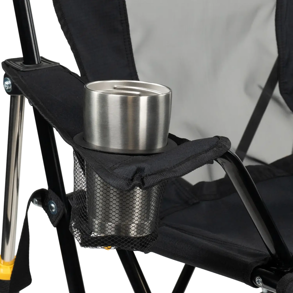 Patented Spring-Action College Comfort Pro Rocker - USC Trojans - Choice 856 - Heavy-Duty Kickback Rocker with Beverage Holder Detail