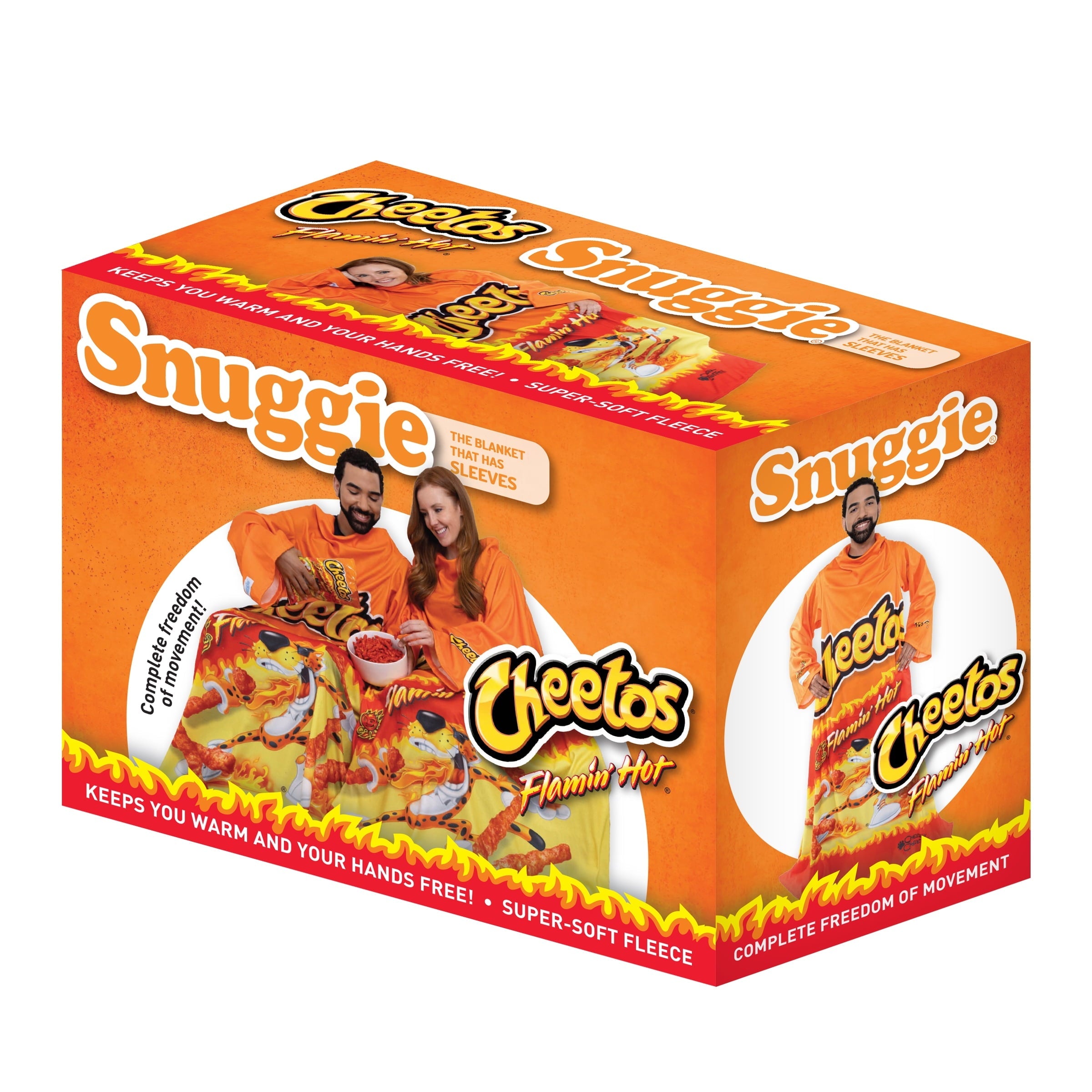 Cozy Fleece Cheetos Flaming Hot Wearable Blanket - Lightweight Plush Warm Blanket for All Seasons Detail