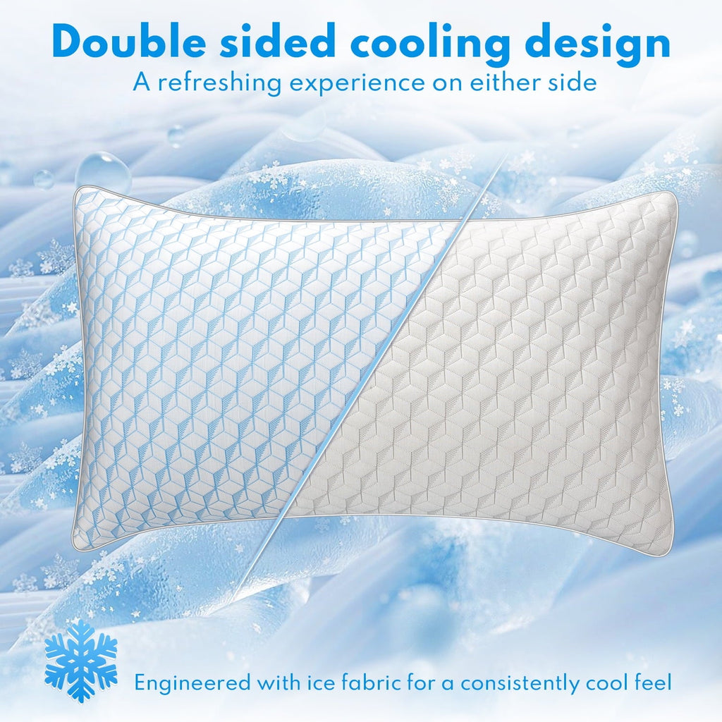 Hotel Collection Bed Pillows, Pillows for Bed Queen Size 2 Pack, Premium Down Alternative Luxury Hotel Pillows Set of 2, Cooling Pillo... - Hotel Quality Plush Sleeping Pillows Detail