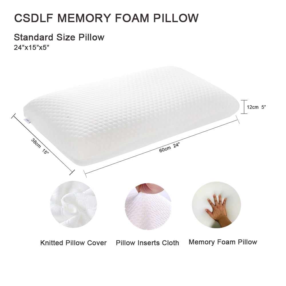 Ergonomic Memory Foam Memory Foam Bed Pillows, Pillow for Side and Back Sleeper, Pillow for Neck Pain Relief, Washable Removable Cover, Sof... - Decorative Throw Pillow Cushion for Sofa & Bed Detail