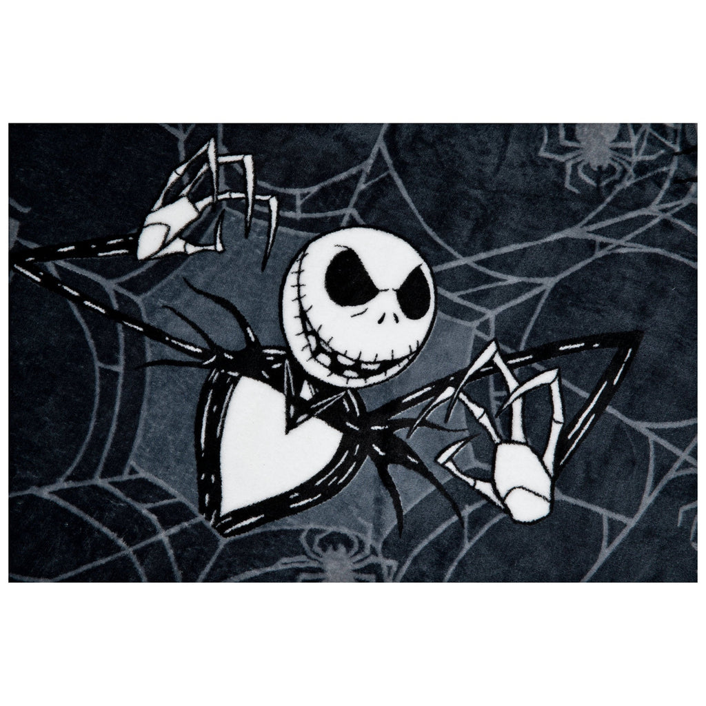 Super Soft Flannel Nightmare Before Christmas Jack Skellington 62x90 Plush Throw Blanket, 100% Polyester - Lightweight Plush Warm Blanket for All Seasons Detail